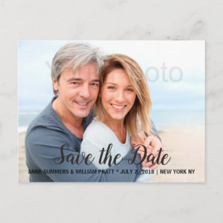 Save the Date, Personalised with Photo, Two Sided Announcement Postcard