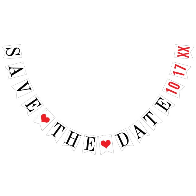 SAVE THE DATE: PERSONALIZED WEDDING DATE BUNTING  (All)