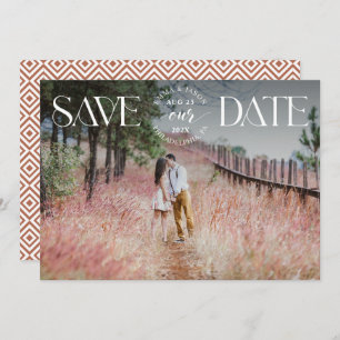 Save the Date Photo Announcement Fancy overlay
