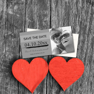 Save the Date Photo Card Announcements {Grey}