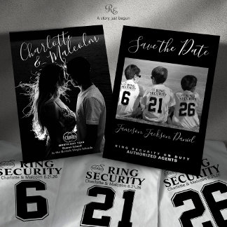 Save the Date Photo Card Featuring Ring Security