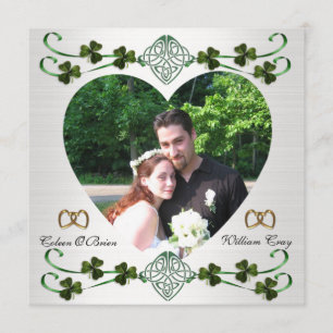 Save the date photo card Irish wedding Unity knot