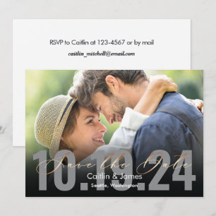 Save the Date Photo Card Wedding Announcement