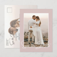 Save The Date Photo Chic Stylish Wedding Announcem