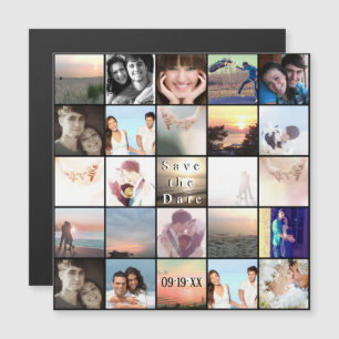 Save the Date Photo Collage Magnetic Invitation