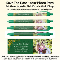 Save The Date - Photo + Emerald Green & Gold