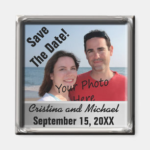 Save The Date Photo Magnet