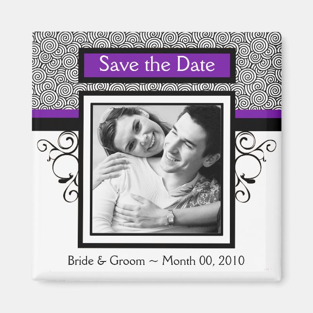 Save the Date Photo Magnets (Front)