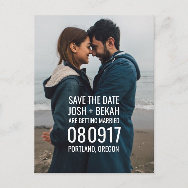 Save The Date Photo Postcard (Front)