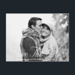 Save The Date Photo Postcard<br><div class="desc">Change the text to your own.  Upload your photo.  Please see my shop for other items such as stamps and wedding invitations,  rsvp cards and more!</div>