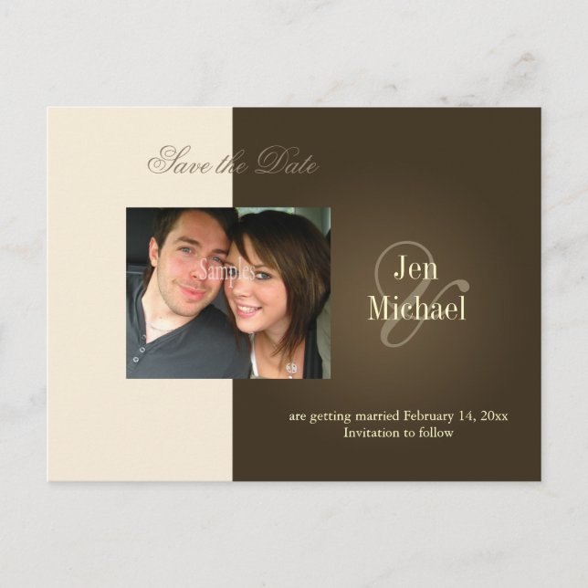 Save the Date Photo postcards, Announcement Postcard (Front)