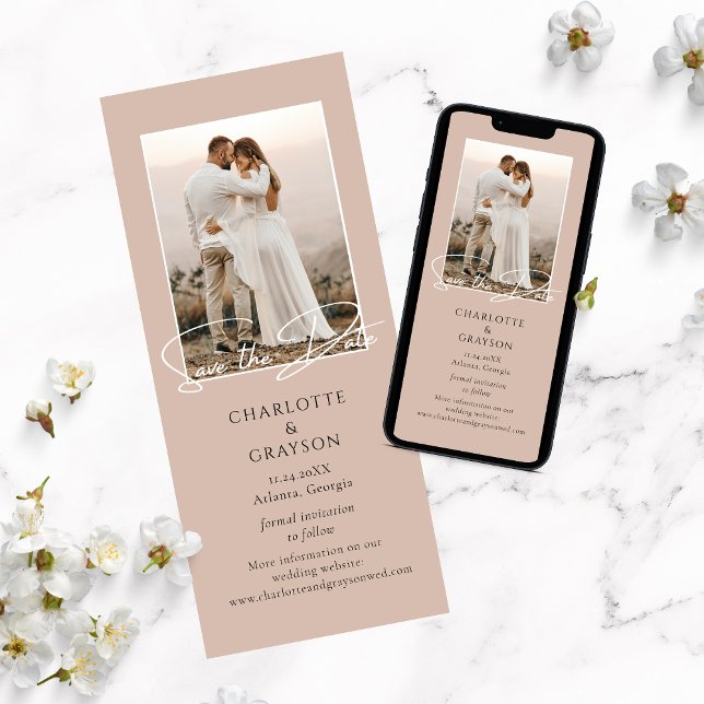 Save The Date Photo Stylish Wedding Announcement (Creator Uploaded)