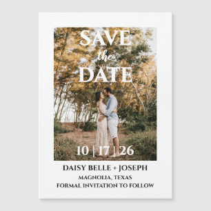 Save The Date Photo Thin Magnetic Card