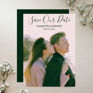 Save The Date Photo Wedding Announcement Hearts