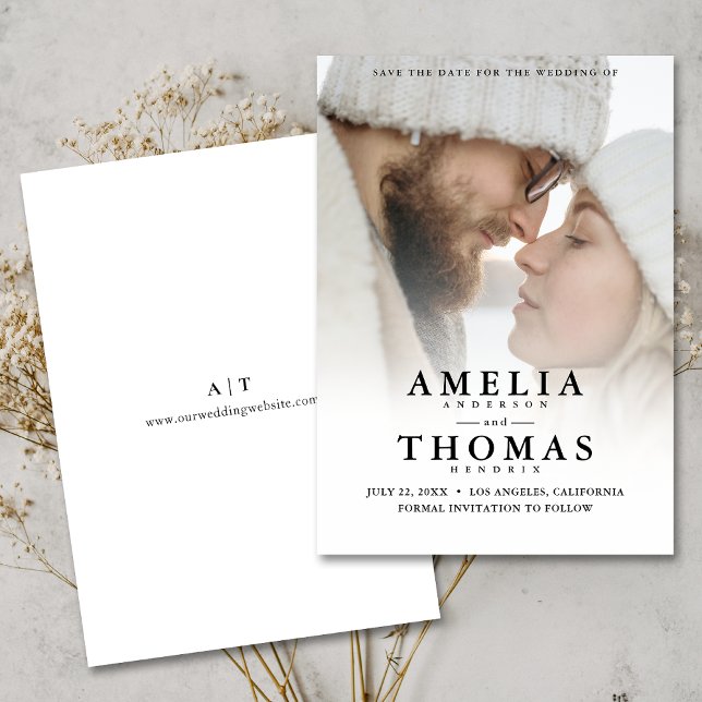 Save The Date Photo Wedding Invitation (Capture elegance with our stylish Save the Date, setting the tone for your unforgettable day!)