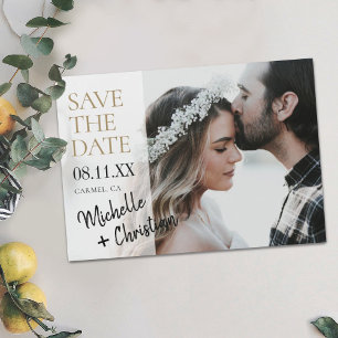 Save the Date Photo Wedding Invitation Magnets