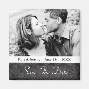Save the Date Photo Wedding Magnet