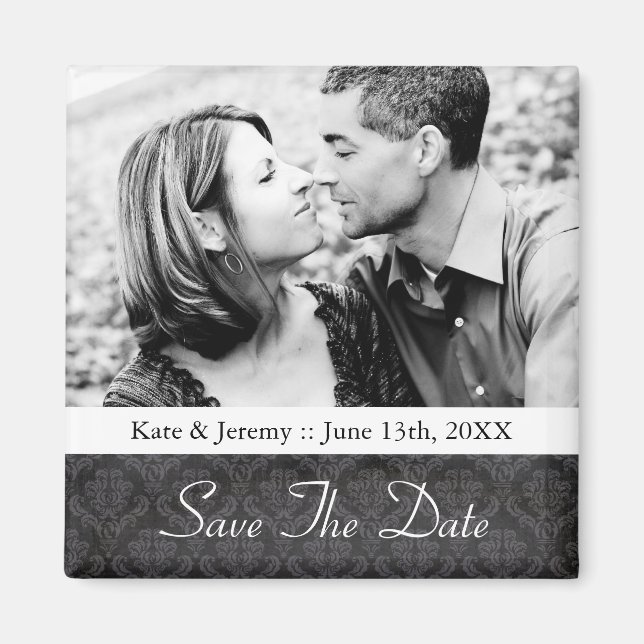 Save the Date Photo Wedding Magnet (Front)