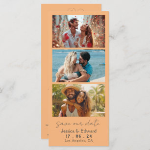 Save The Date PhotoBooth Qr Code Light Orange Chic