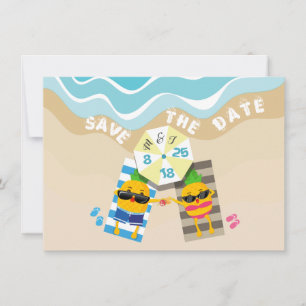 Save the Date Playful Pineapple Characters