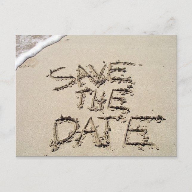 Save the Date post-card Announcement Postcard (Front)