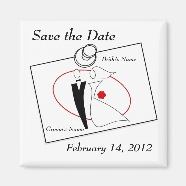Save the Date Post-It Magnet (Front)