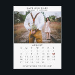 Save the Date Postcard<br><div class="desc">This simple,   wedding save the date template features a clean,  modern design. Customise it with your information and make it uniquely yours!

To move the heart,  click personalise > scroll down > click "customise further".</div>