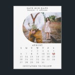 Save the Date Postcard<br><div class="desc">This simple,   wedding save the date template features a clean,  modern design. Customise it with your information and make it uniquely yours!

To move the heart,  click personalise > scroll down > click "customise further".</div>