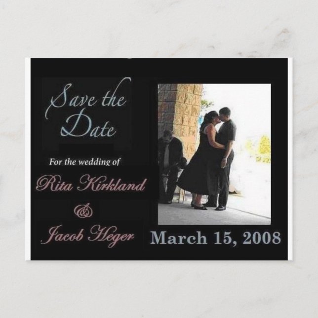 Save the date postcard (Front)
