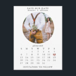 Save the Date Postcard<br><div class="desc">This simple,   wedding save the date template features a clean,  modern design. Customise it with your information and make it uniquely yours!

To move the heart,  click personalise > scroll down > click "customise further".</div>