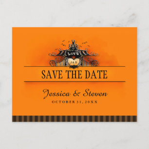 Save the Date Postcard - Halloween Love
