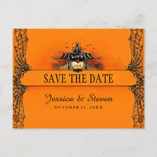 Save the Date Postcard - Halloween Love