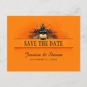 Save the Date Postcard - Halloween Love