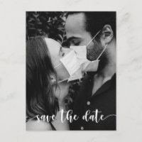 Save The Date Postcard - Rustic Script