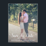 Save The Date Postcard Template<br><div class="desc">This template can be customised on your own.  It's so easy!  This save the date postcard template features a fun,  whimsical,  elegant cursive script.</div>