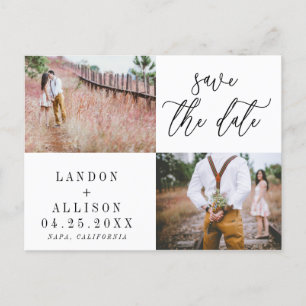 Save the Date Postcard   Two Photos