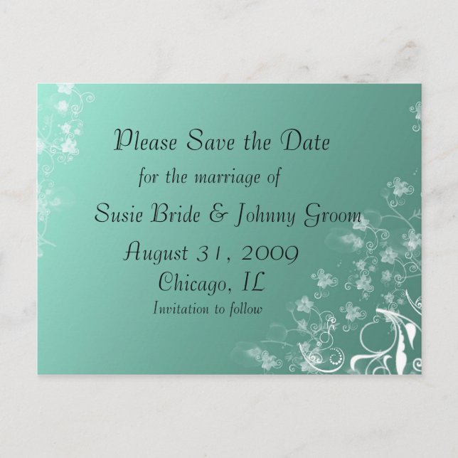 Save the Date Postcard with Photo Template (Front)