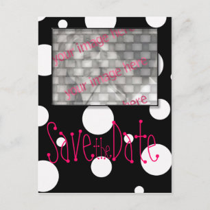 Save the Date Postcard with your photo black white