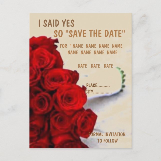 SAVE THE DATE POSTCARDS (Front)