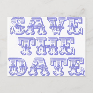 Save the Date Postcards in Blue