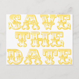 Save the Date Postcards in Yellow