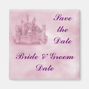 Save the Date Princess Wedding Magnets