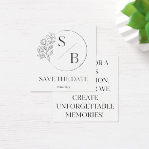 Save the Date Profile Card Elegant Wedding card