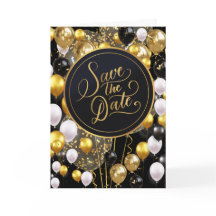 Save The Date (Proverbs 18:22) Black/Gold/White