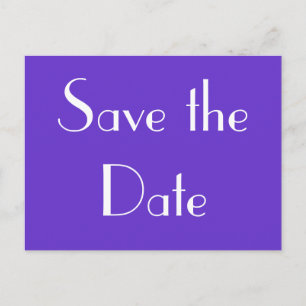 Save the Date/Purple Announcement Postcard