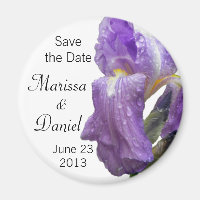 Save the Date Purple Iris Photograph