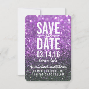 Save the Date Purple Lit Nite Fab