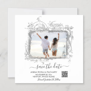 *~* SAVE the DATE - QR code Website AR6 Wedding Magnetic Invitation