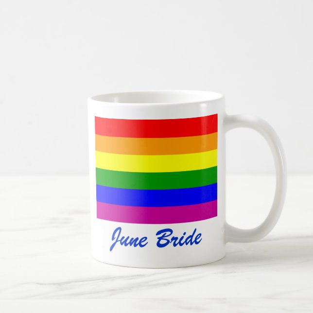 Save the Date/Rainbow Wedding/Gay Pride Coffee Mug (Right)