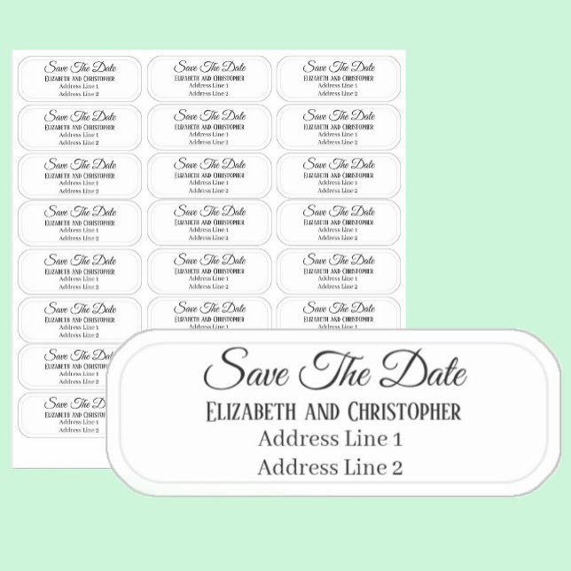 Save The Date Return Address Transparent  (Creator Uploaded)